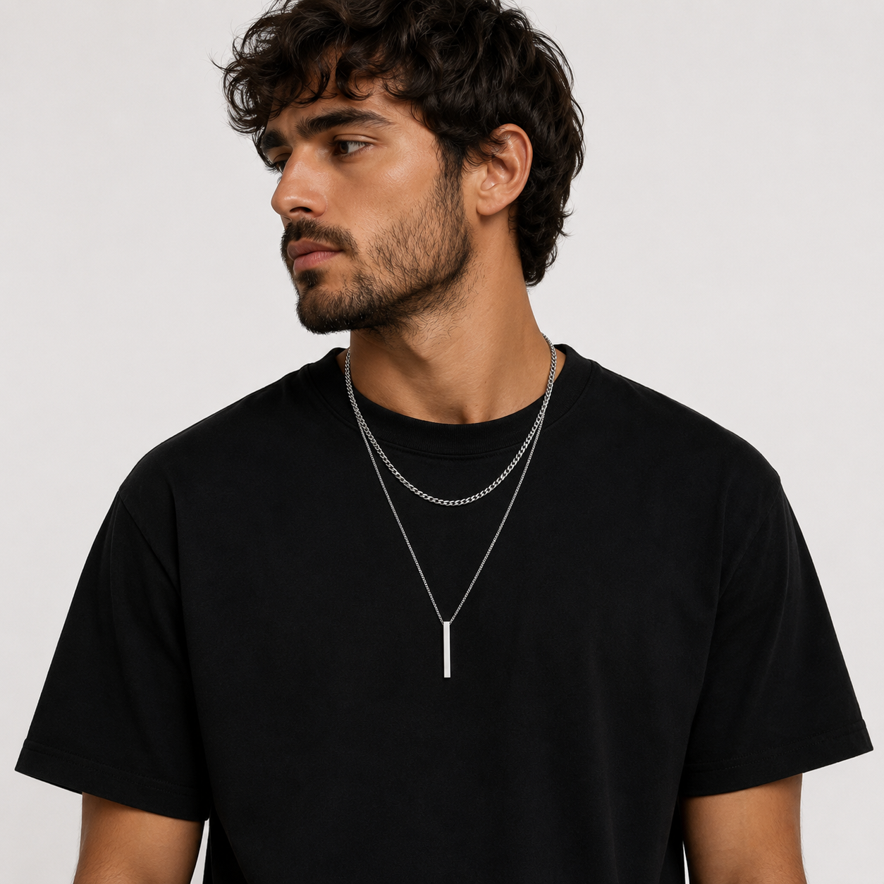 Elías | Collar de barra geométrica