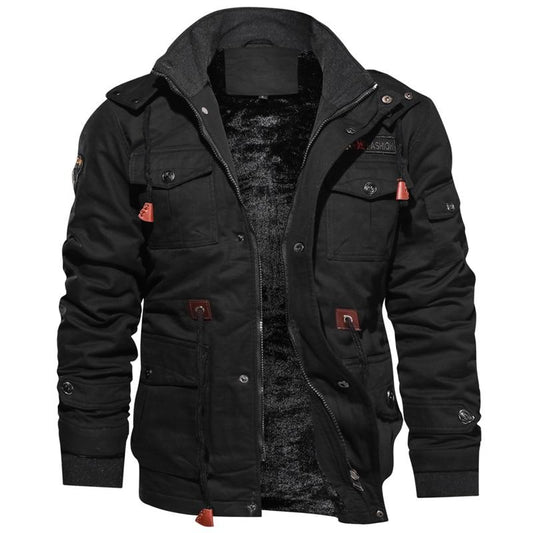 Hugo™ | Abrigo de Invierno para Hombre con Forro Sherpa Suave y Capucha Desmontable