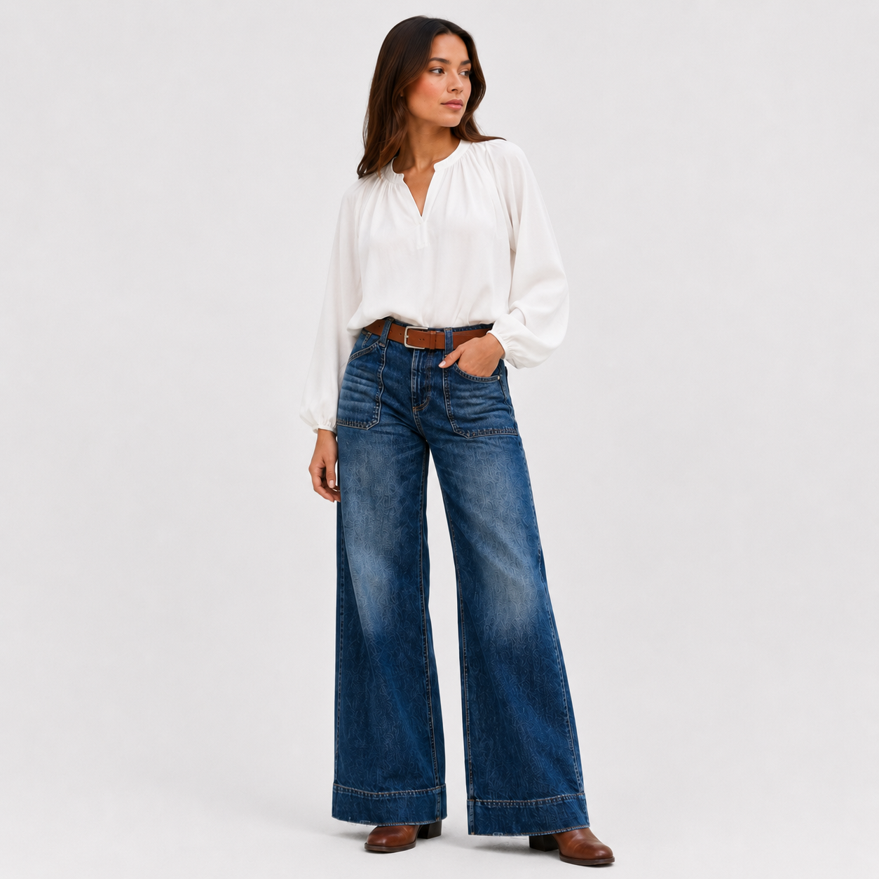 Loren | Vaqueros retro acampanados
