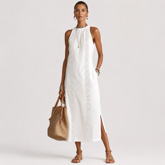 Jimena | Vestido Midi con textura de Lino