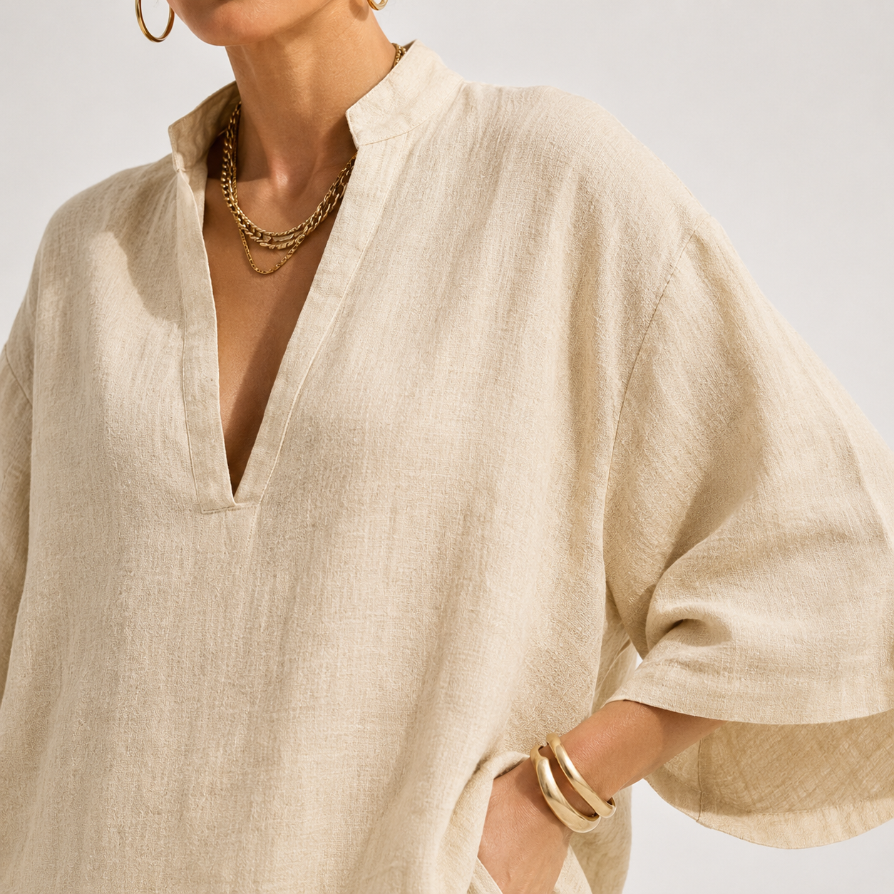 Marina | Conjunto Casual de Dos Piezas con Cuello en V para Mujer