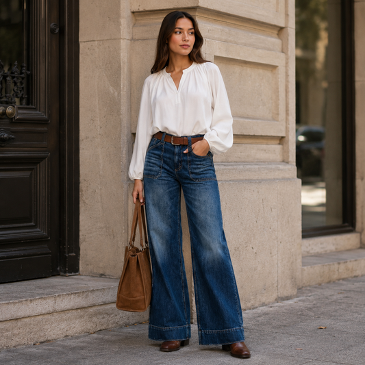 Loren | Vaqueros retro acampanados