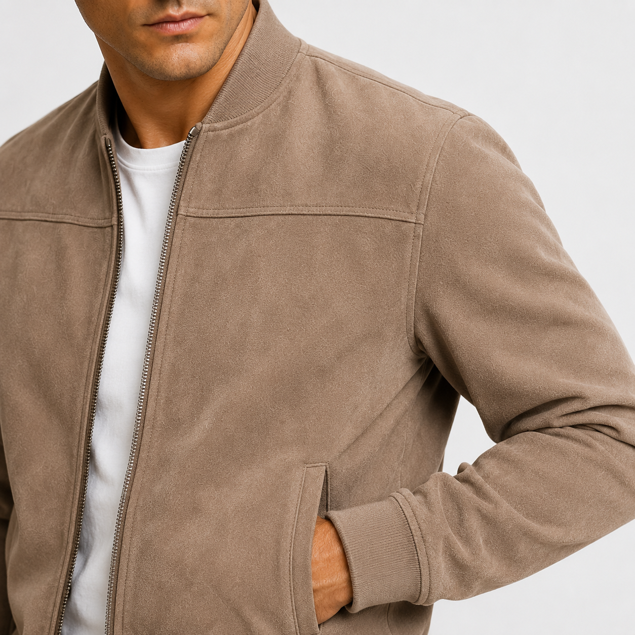 Pablo | Chaqueta de ante sintético para hombre