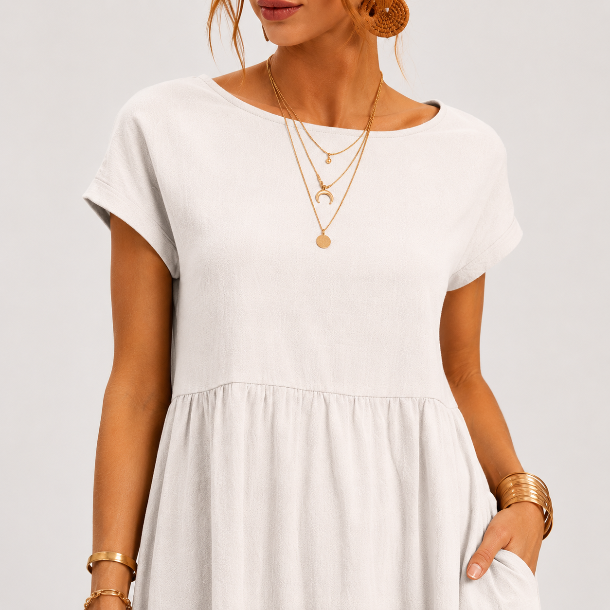 Gabriela | Vestido midi fluido de elegancia atemporal
