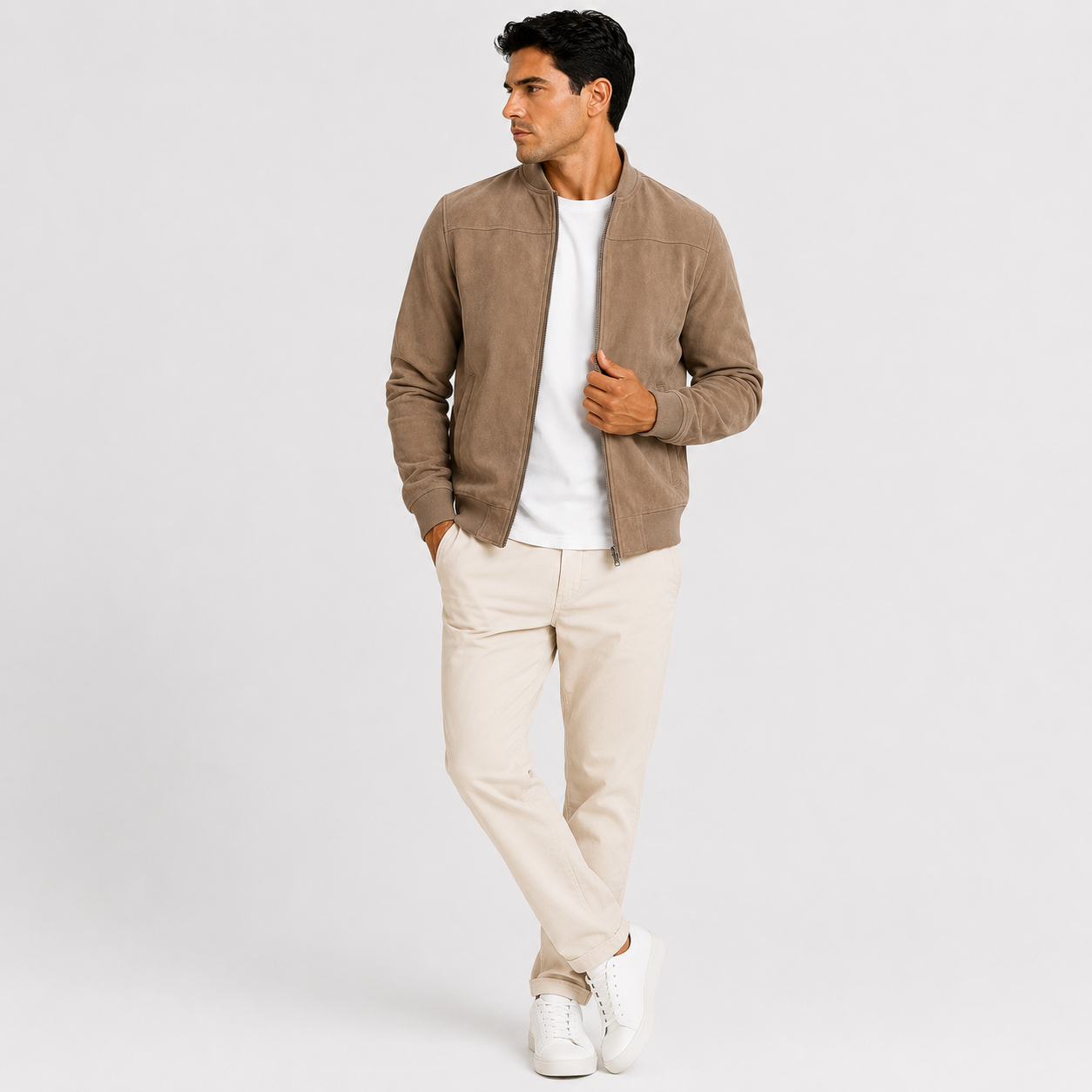 Pablo | Chaqueta de ante sintético para hombre