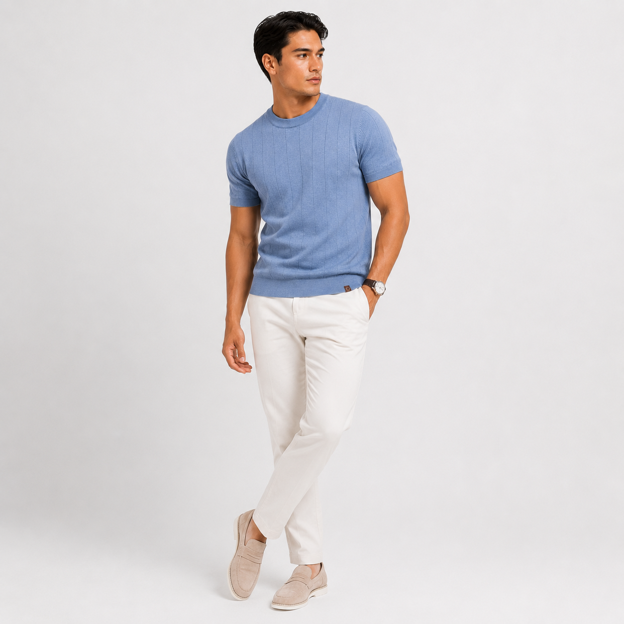 Lucas | Camiseta de canalé premium
