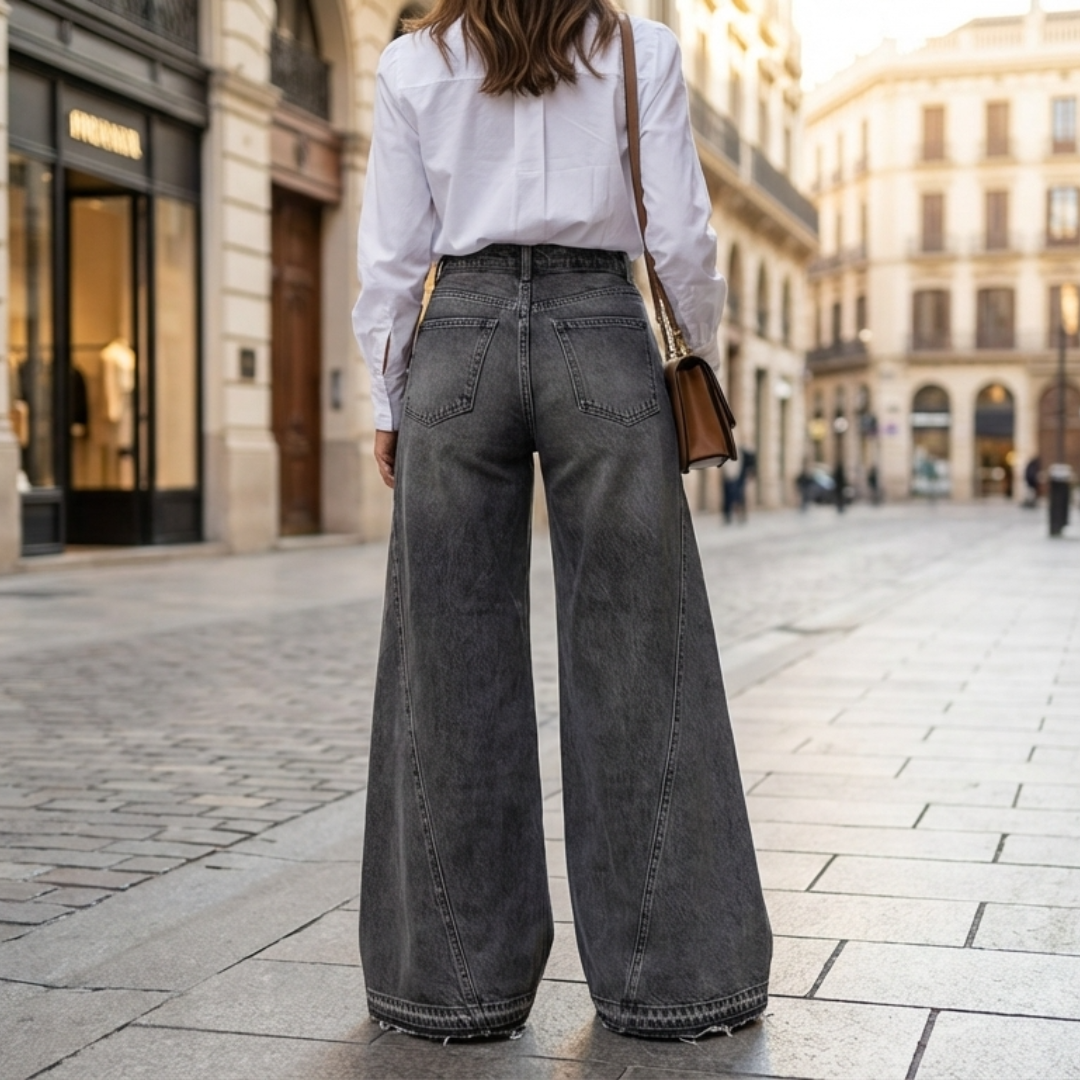 Vaqueros oversize de cintura alta y pierna ancha