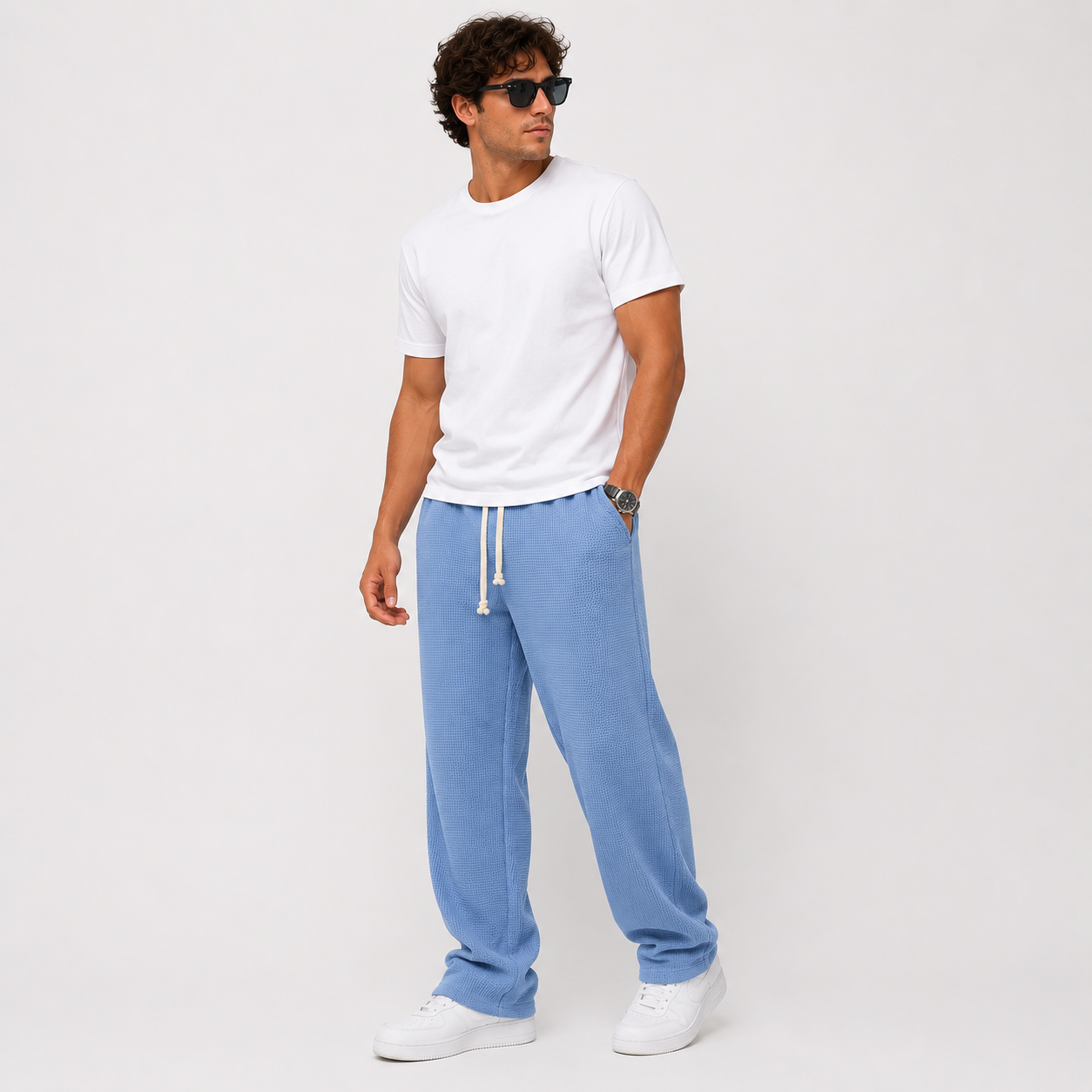 Diego | Pantalón ancho con cintura ajustable