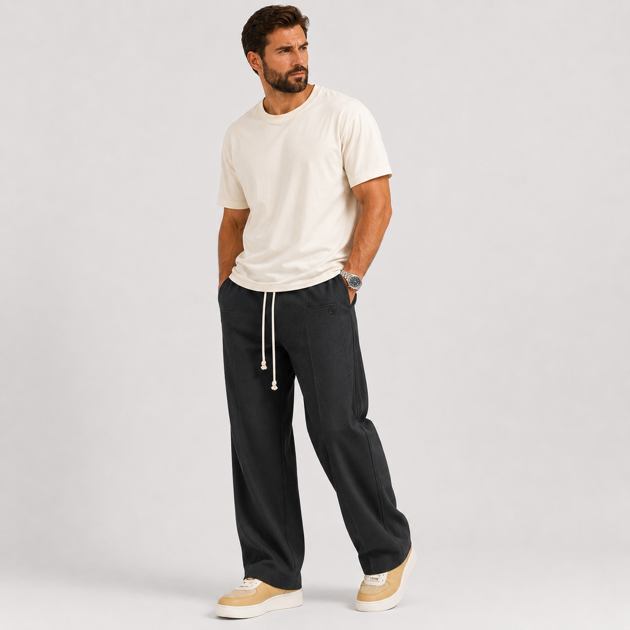 Marcelo | Pantalón elegante con cordón ajustable