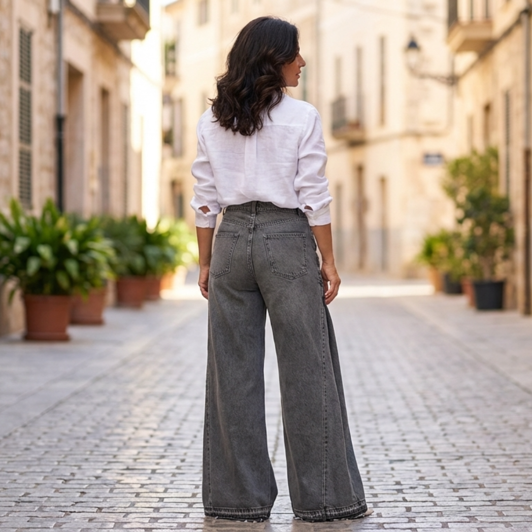 Vaqueros oversize de cintura alta y pierna ancha