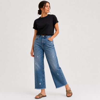 Lucía | Vaqueros Retro Cropped