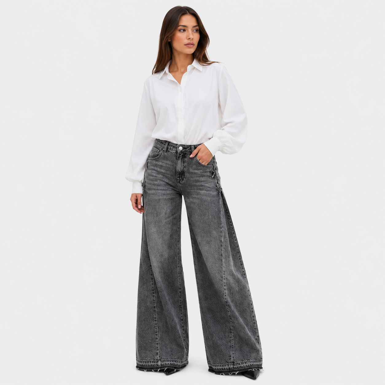 Paula | Vaqueros oversize de cintura alta y pierna ancha