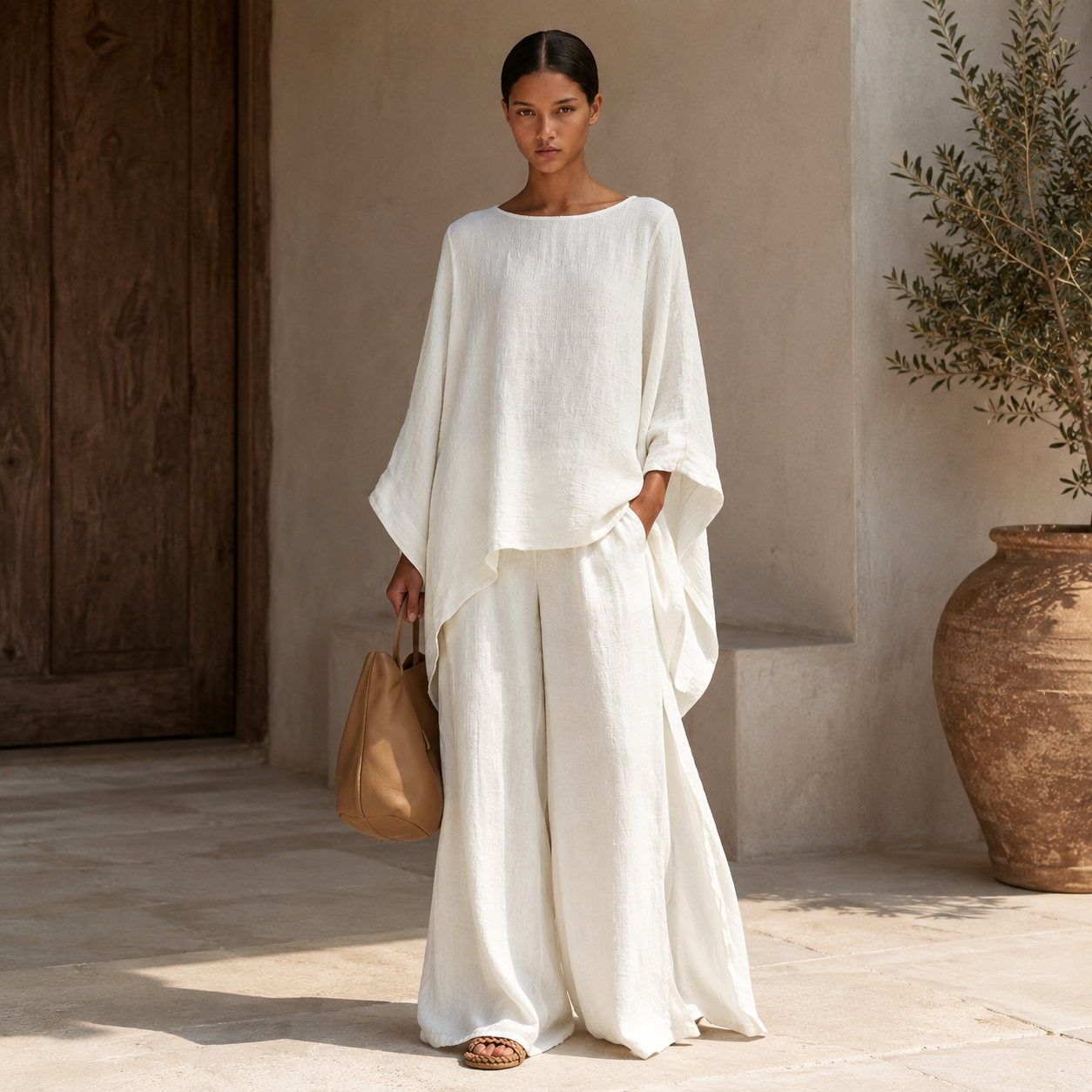 Cristina | Conjunto de Dos Piezas con manga larga y pantalón ancho