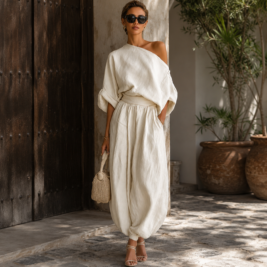 Mila™ | Conjunto de 2 piezas con hombros descubiertos