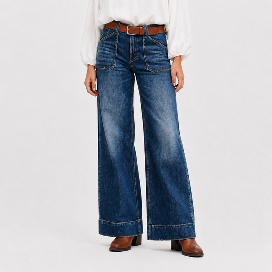 Loren | Vaqueros retro acampanados