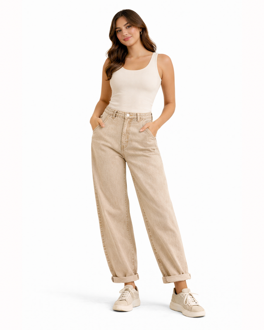 Vaqueros Balloon Beige