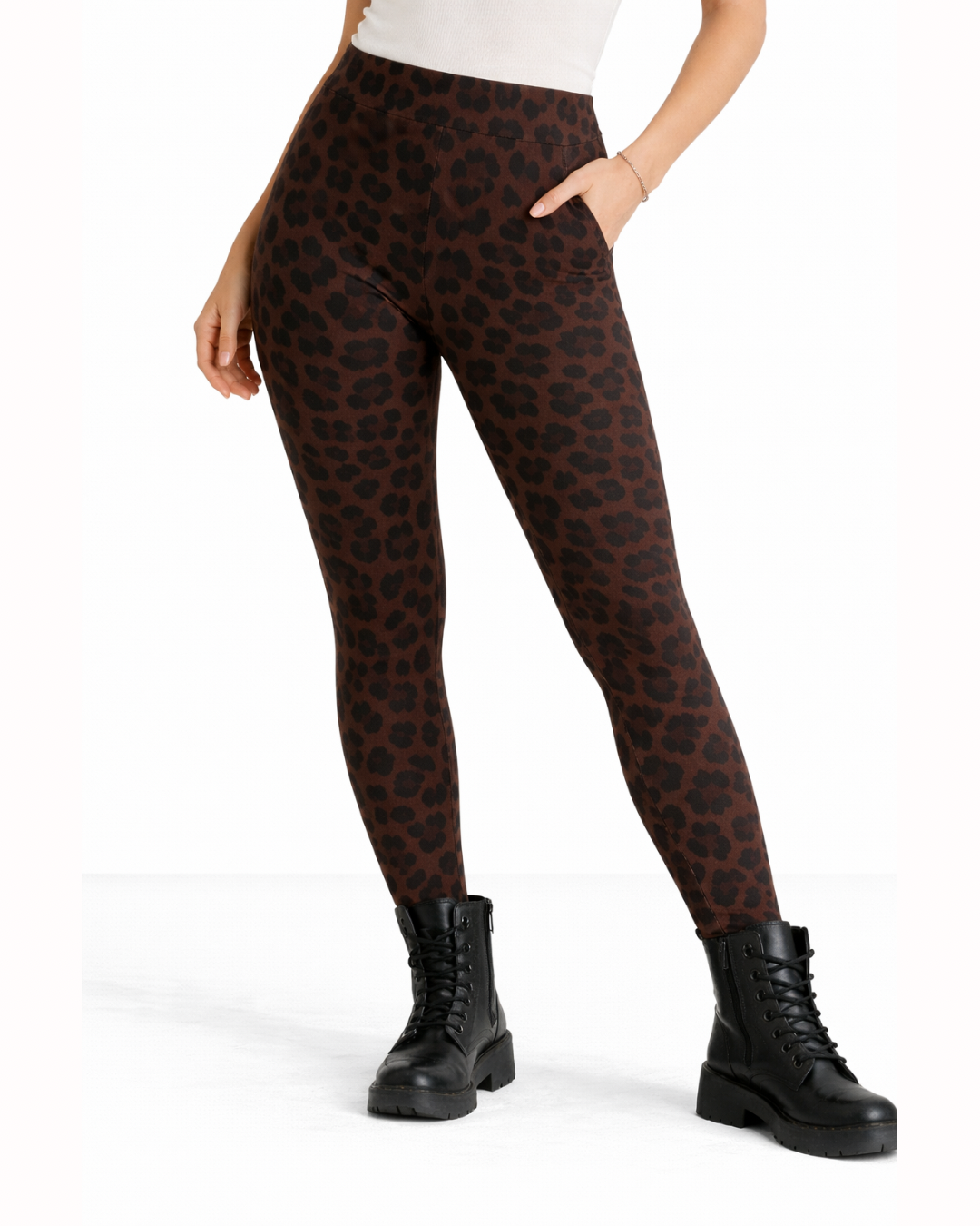 Leggings Leopardo Marrón-Negro