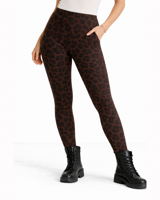 Leggings Leopardo Marrón-Negro