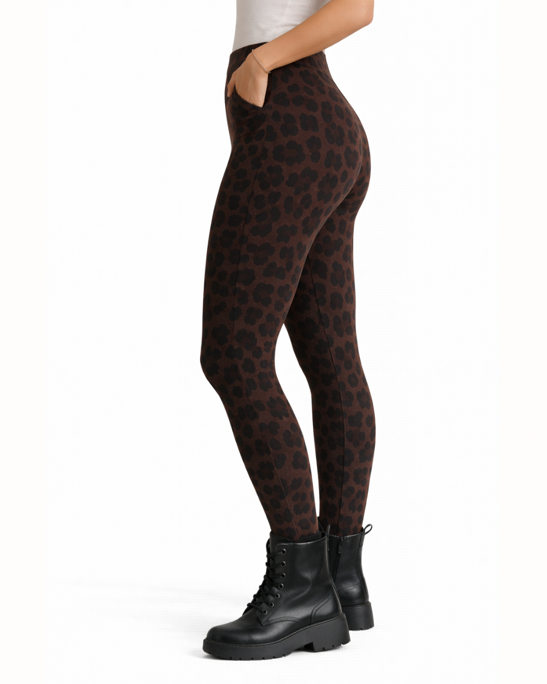 Leggings Leopardo Marrón-Negro