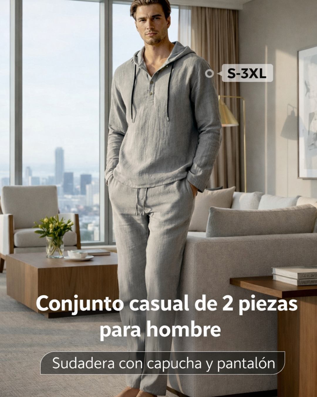 Conjunto de Sudadera con Capucha y Pantalón Jogger