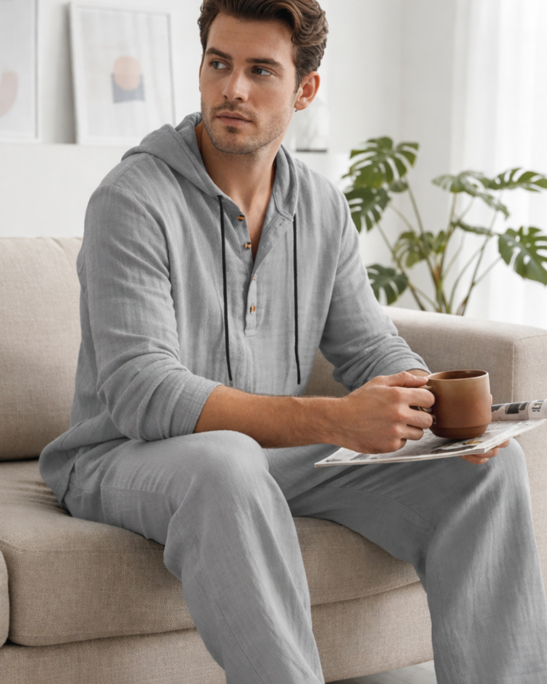 Conjunto de Sudadera con Capucha y Pantalón Jogger