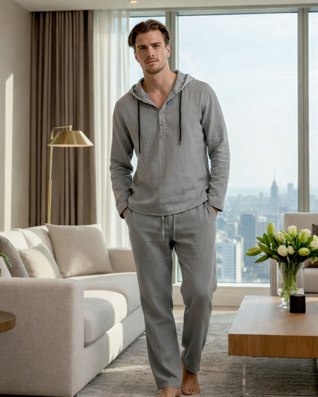 Conjunto de Sudadera con Capucha y Pantalón Jogger