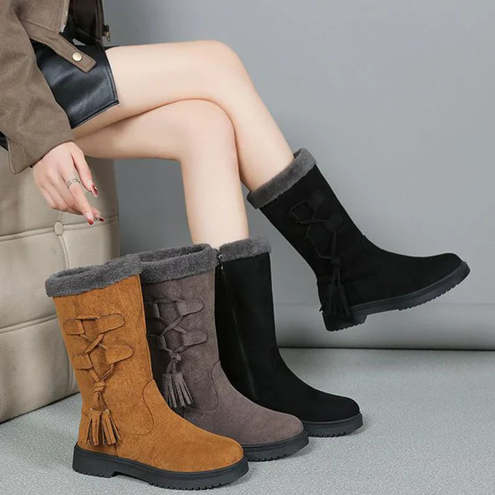 Botas de invierno con suela gruesa y forro cálido