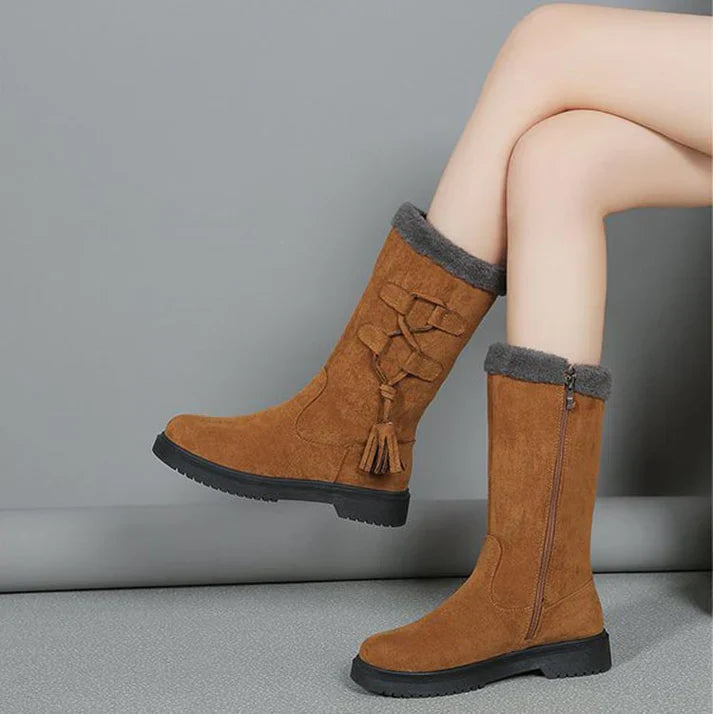 Botas de invierno con suela gruesa y forro cálido
