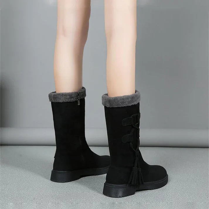 Botas de invierno con suela gruesa y forro cálido