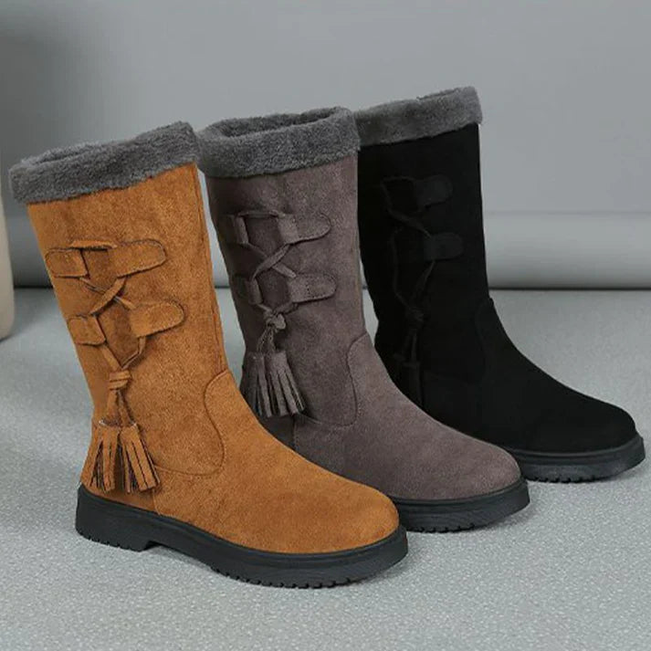 Botas de invierno con suela gruesa y forro cálido