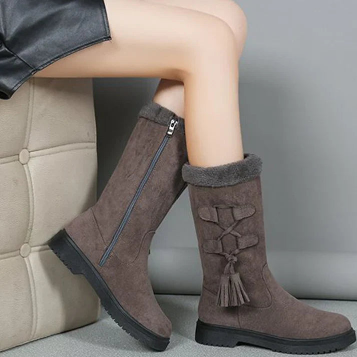 Botas de invierno con suela gruesa y forro cálido