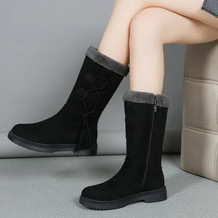 Botas de invierno con suela gruesa y forro cálido