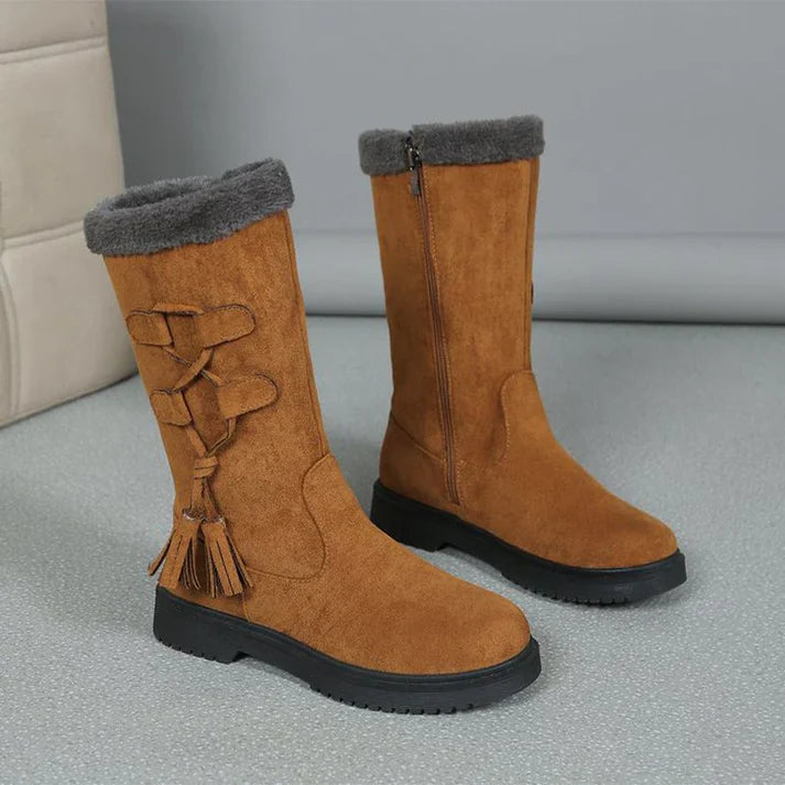 Botas de invierno con suela gruesa y forro cálido