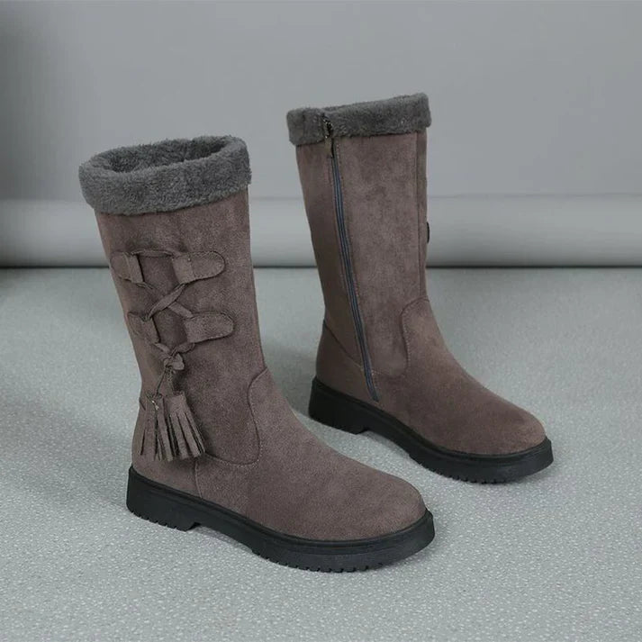Botas de invierno con suela gruesa y forro cálido