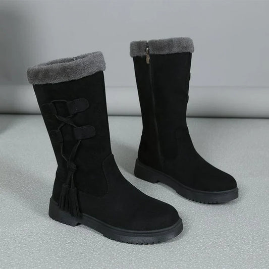 Botas de invierno con suela gruesa y forro cálido