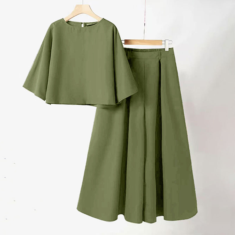 Conjunto Casual Manga 3/4 y Pantalón Holgado