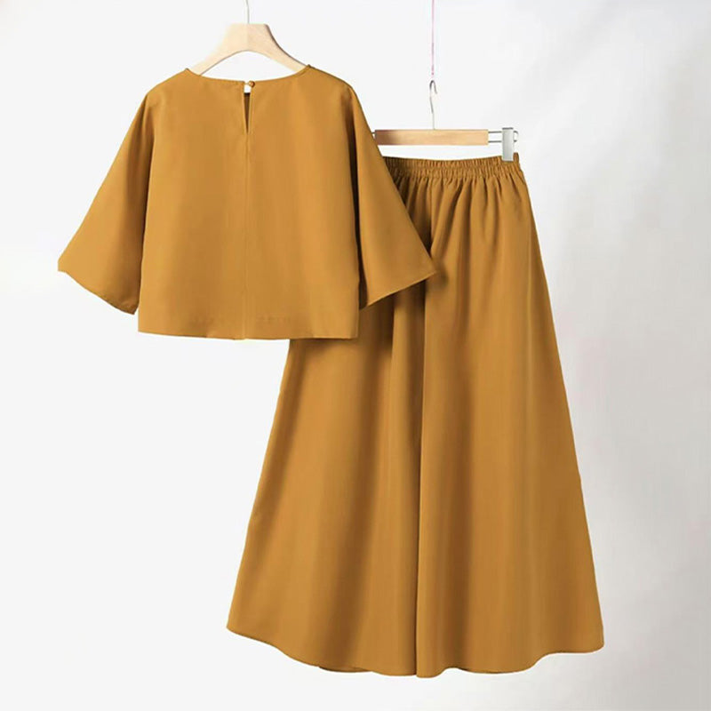 Conjunto Casual Manga 3/4 y Pantalón Holgado