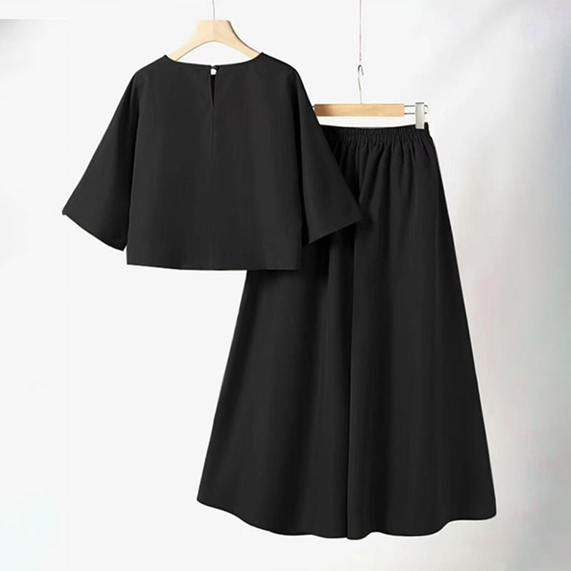 Conjunto Casual Manga 3/4 y Pantalón Holgado