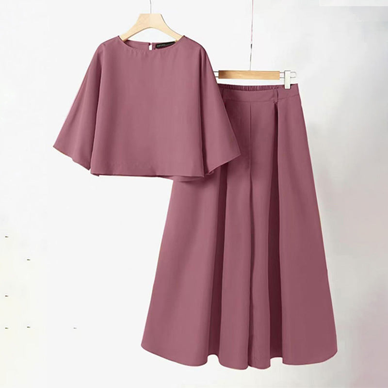 Conjunto Casual Manga 3/4 y Pantalón Holgado