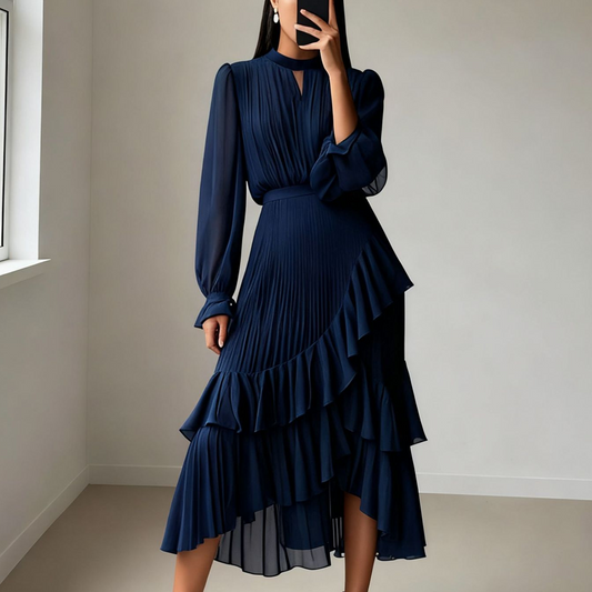 Vestido Midi Plisado